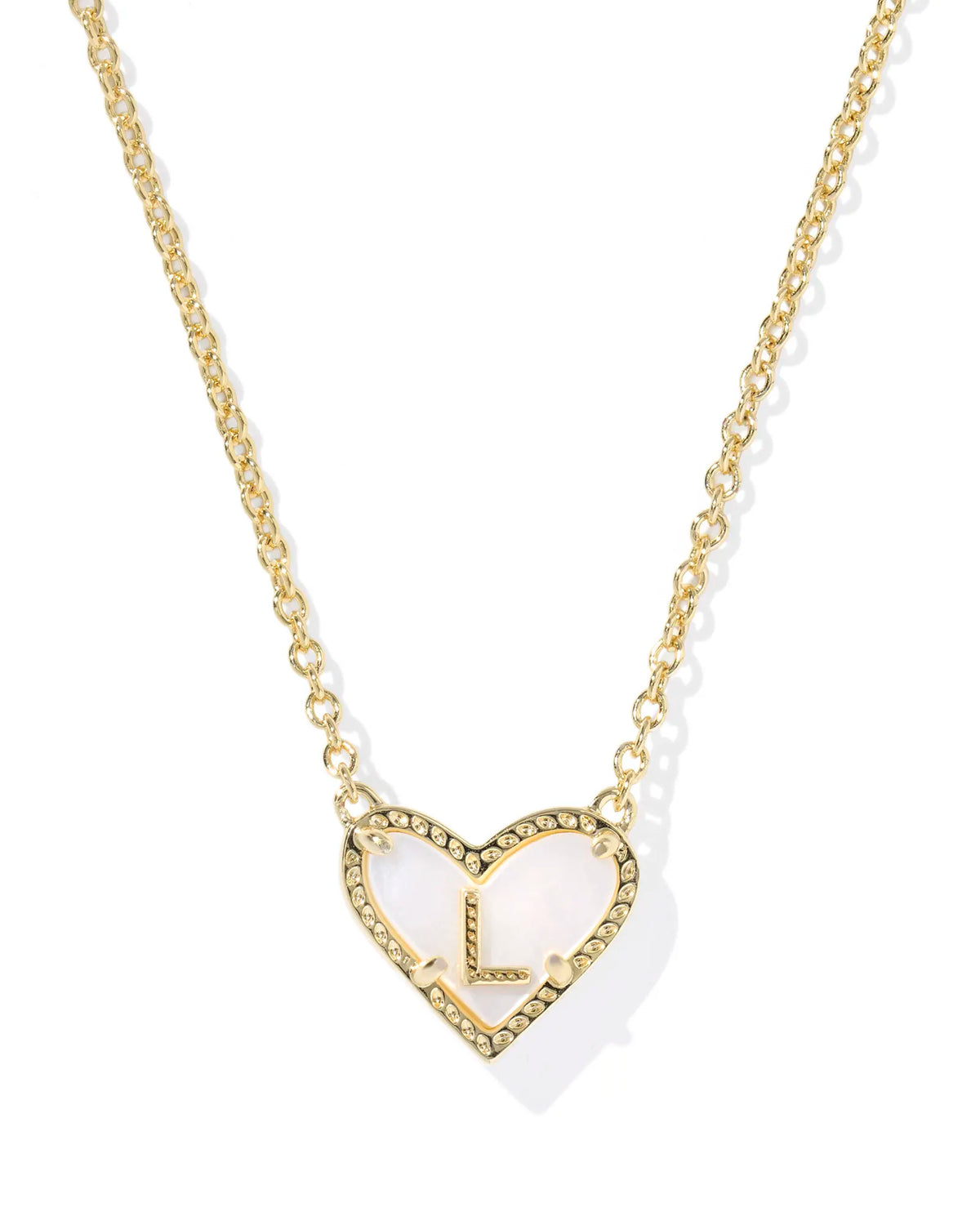 KS Ari Heart Letter L Pendant Necklace