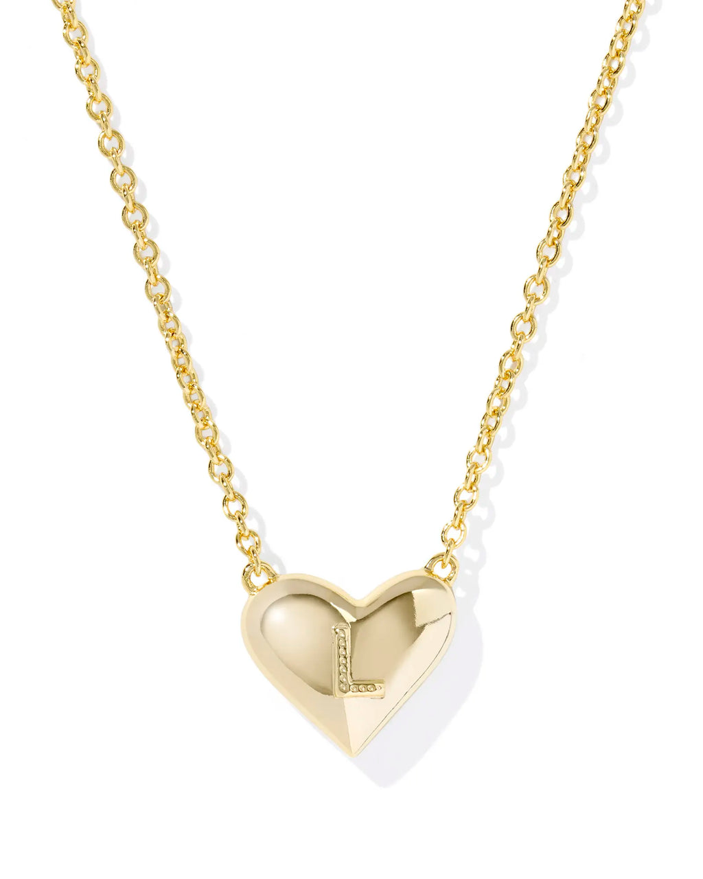 KS Ari Heart Letter L Pendant Necklace