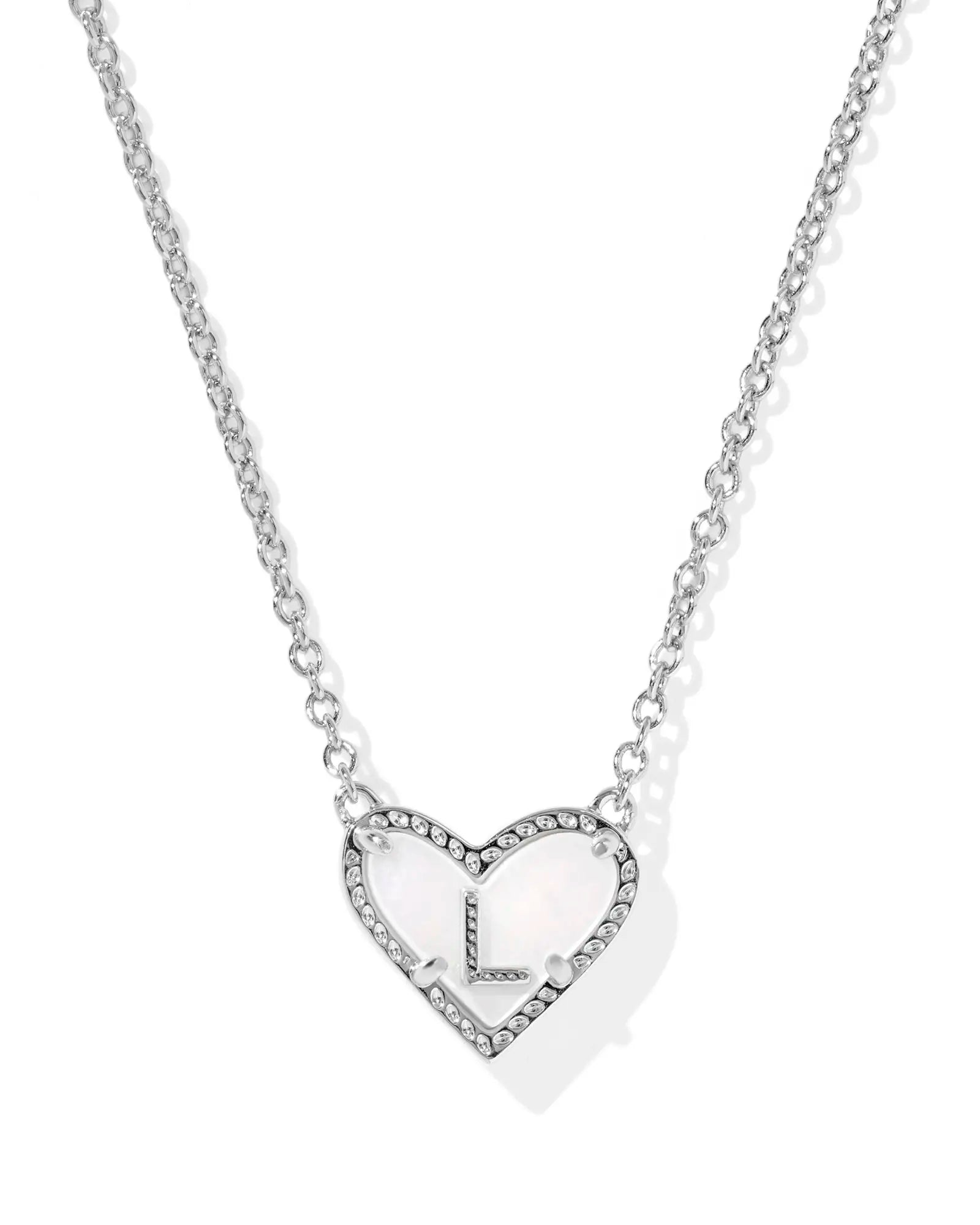 KS Ari Heart Letter L Pendant Necklace