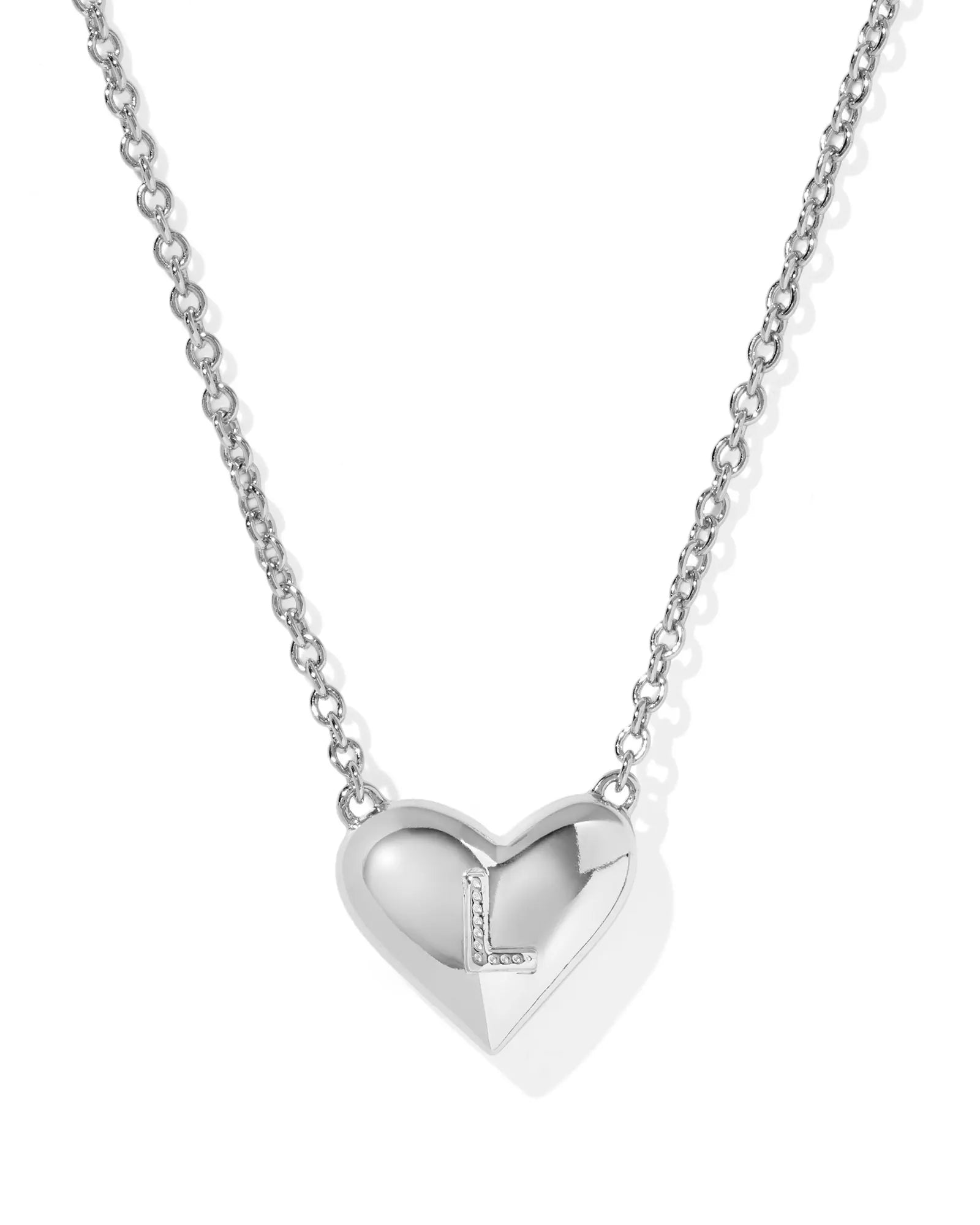 KS Ari Heart Letter L Pendant Necklace