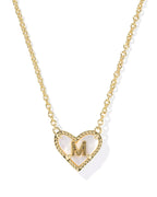 KS Ari Heart Letter M Pendant Necklace