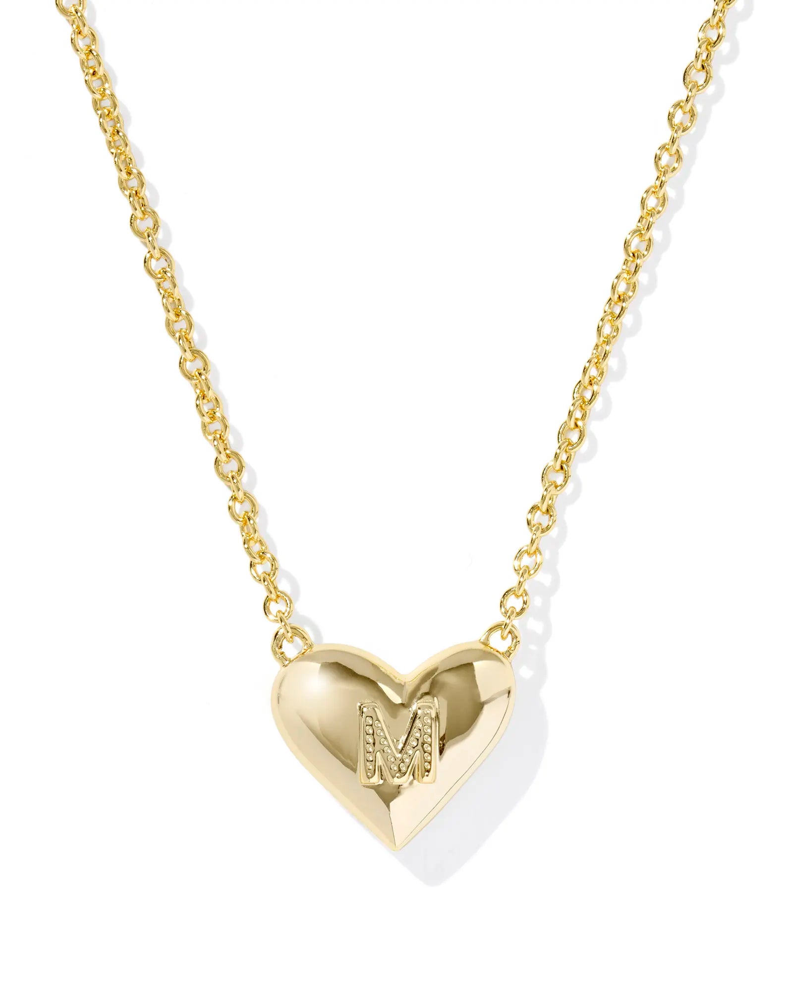 KS Ari Heart Letter M Pendant Necklace