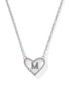 KS Ari Heart Letter M Pendant Necklace