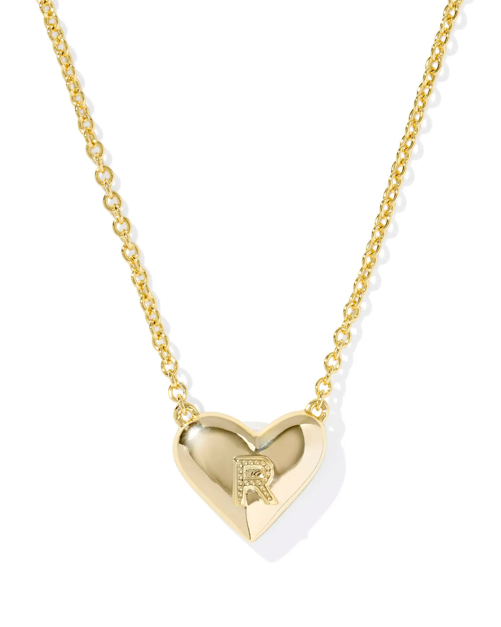 KS Ari Heart Letter R Pendant Necklace