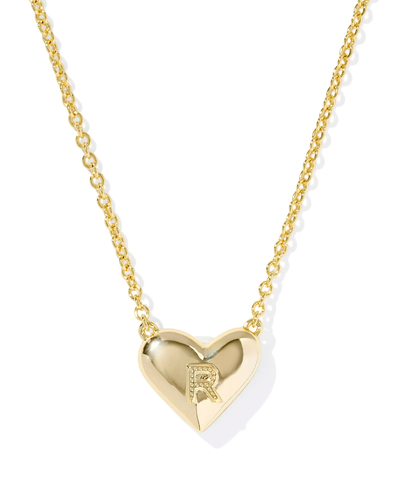 KS Ari Heart Letter R Pendant Necklace