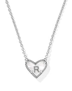 KS Ari Heart Letter R Pendant Necklace