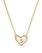 KS Ari Heart Letter S Pendant Necklace