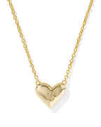 KS Ari Heart Letter S Pendant Necklace