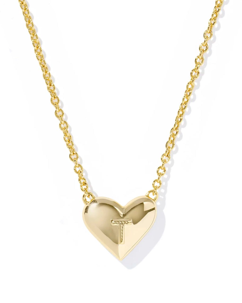 KS Ari Heart Letter T Pendant Necklace