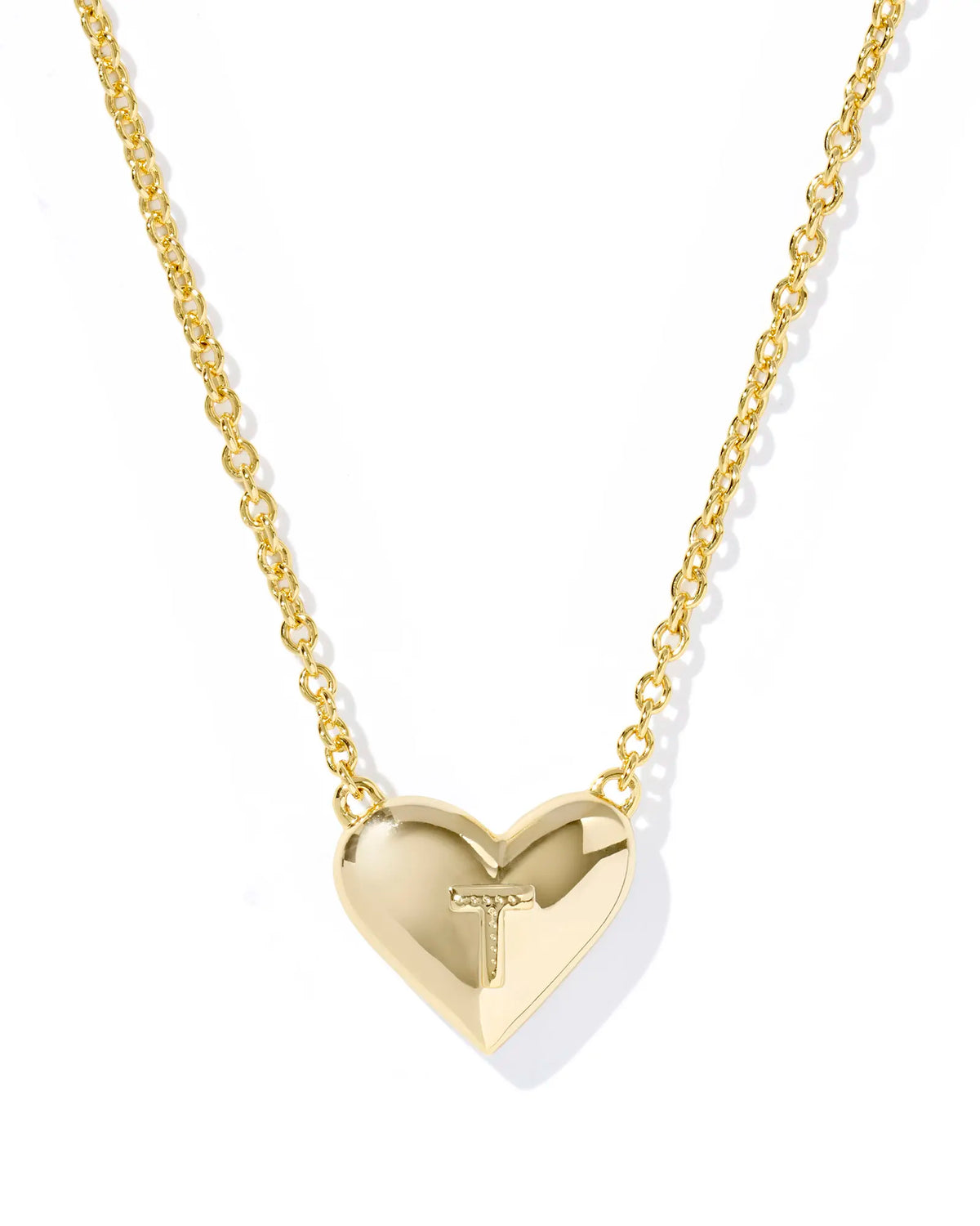 KS Ari Heart Letter T Pendant Necklace