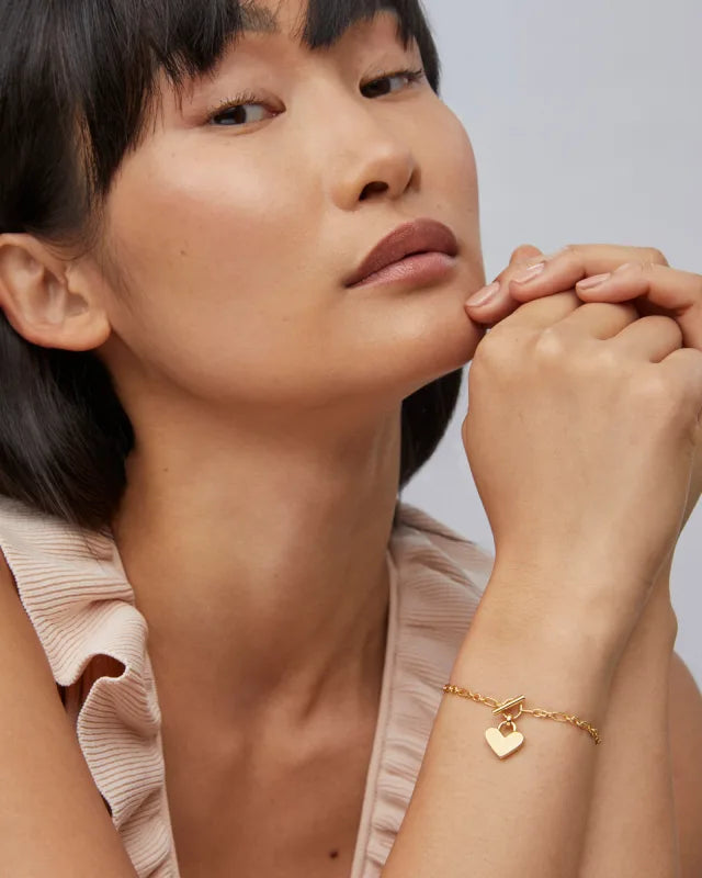 KS 925 Heart Padlock Bracelet