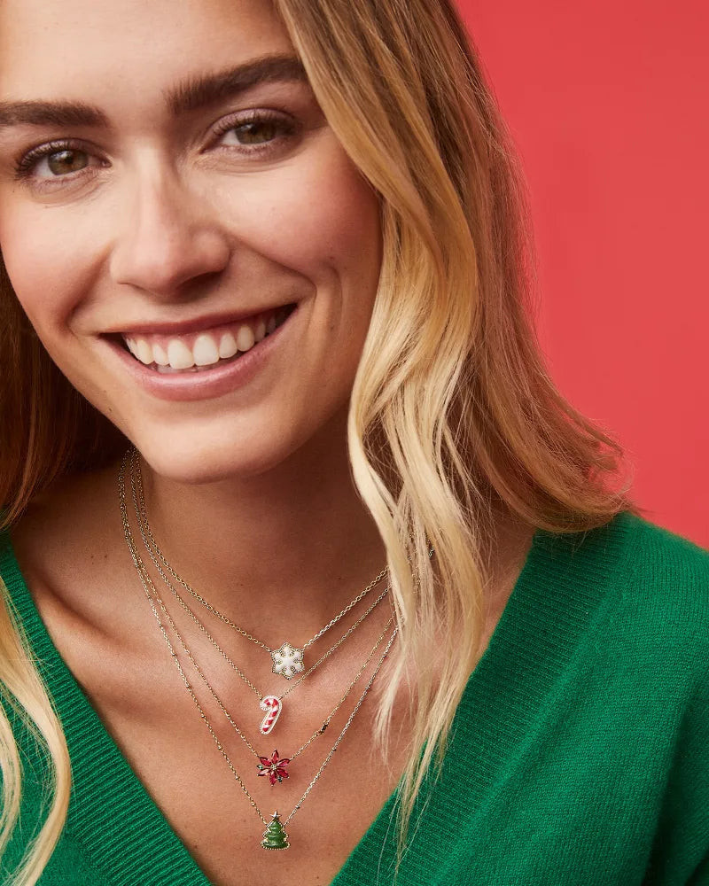 KS Holiday Tree Short Pendant Necklace