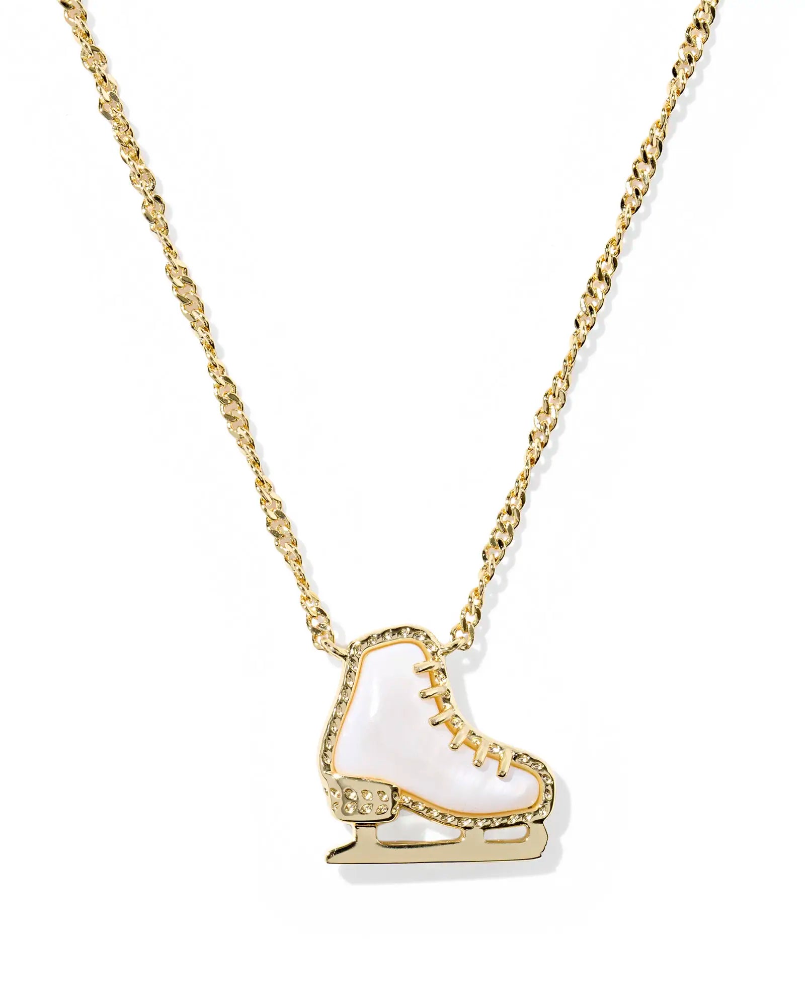 KS Ice Skate Pendant Necklace
