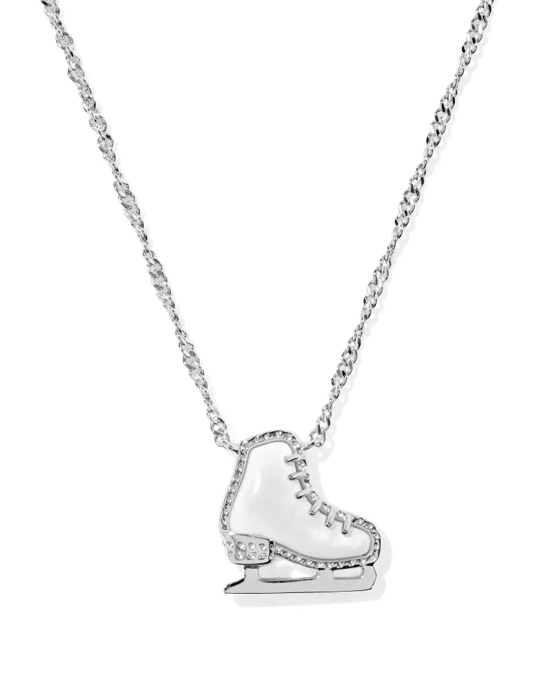 KS Ice Skate Pendant Necklace