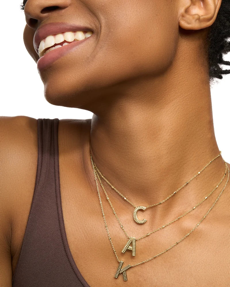 KS Letter A Pendant Necklace