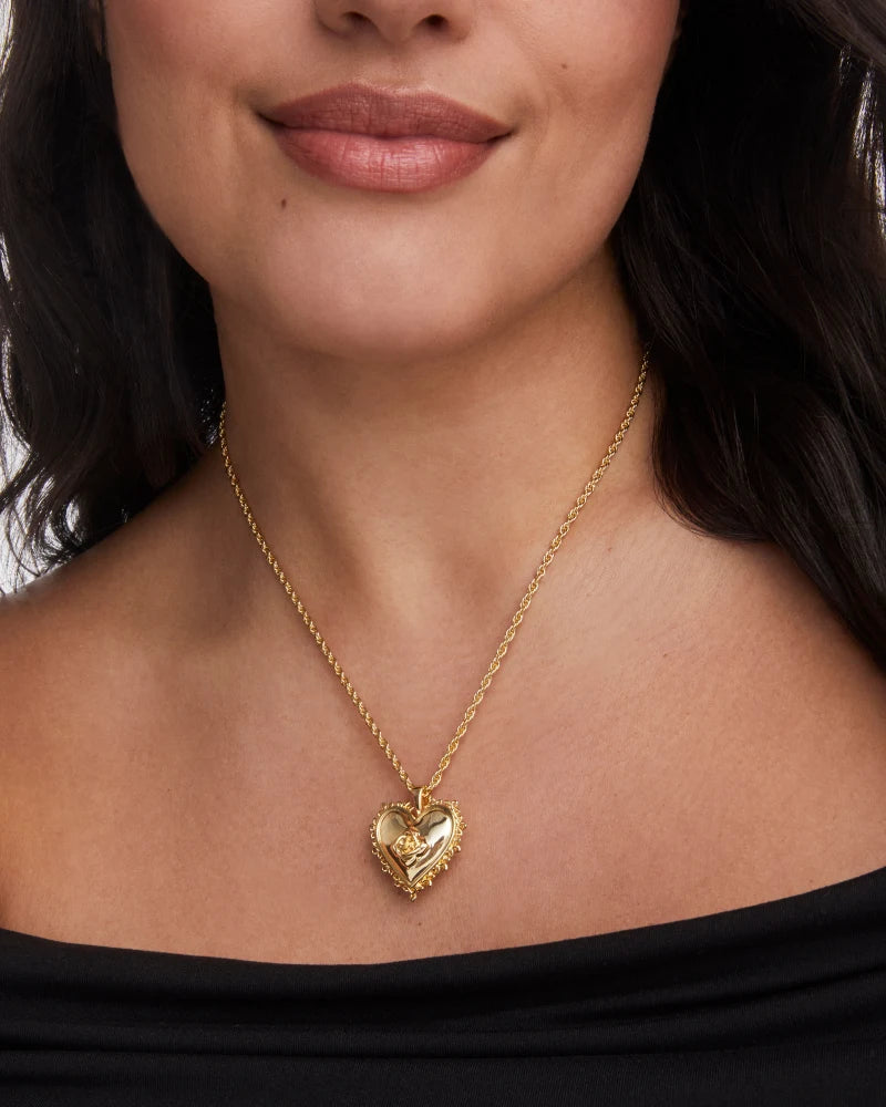 KS Mallory Rose Locket Short Pendant Necklace