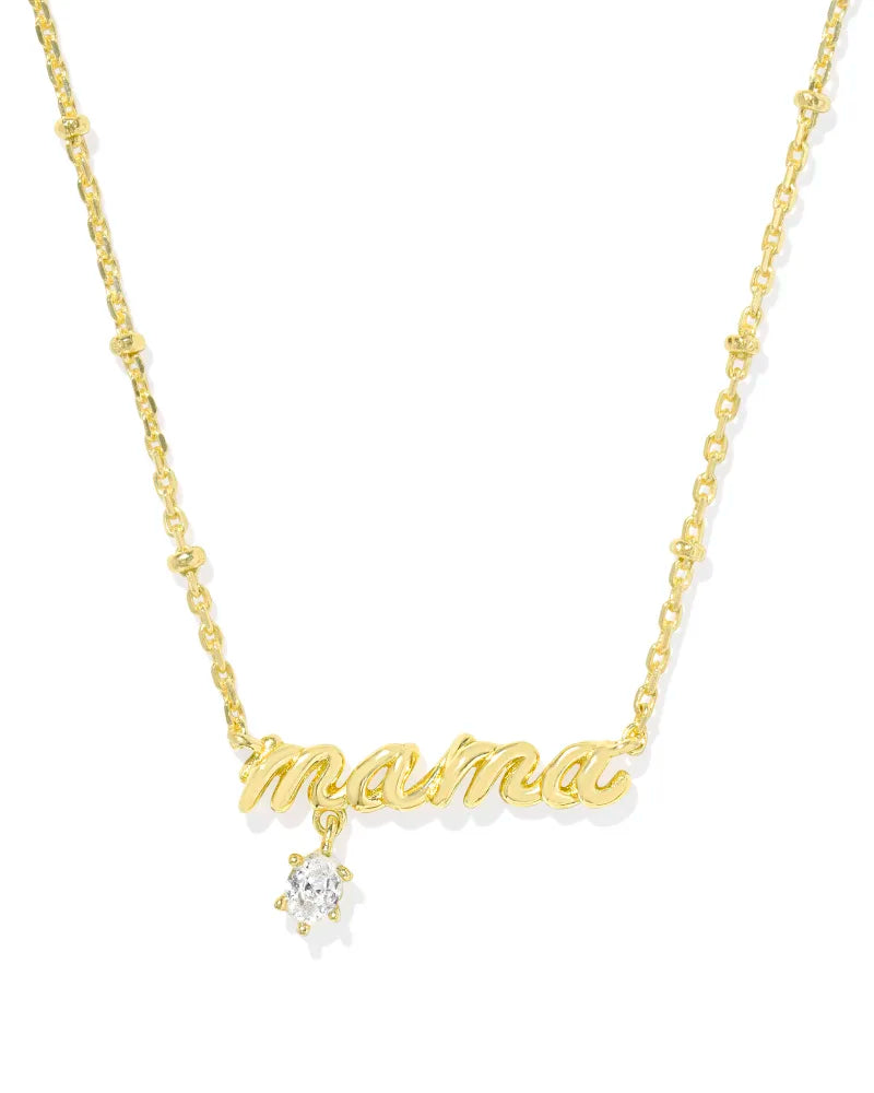 KS Mama Crystal Short Pendant Necklace