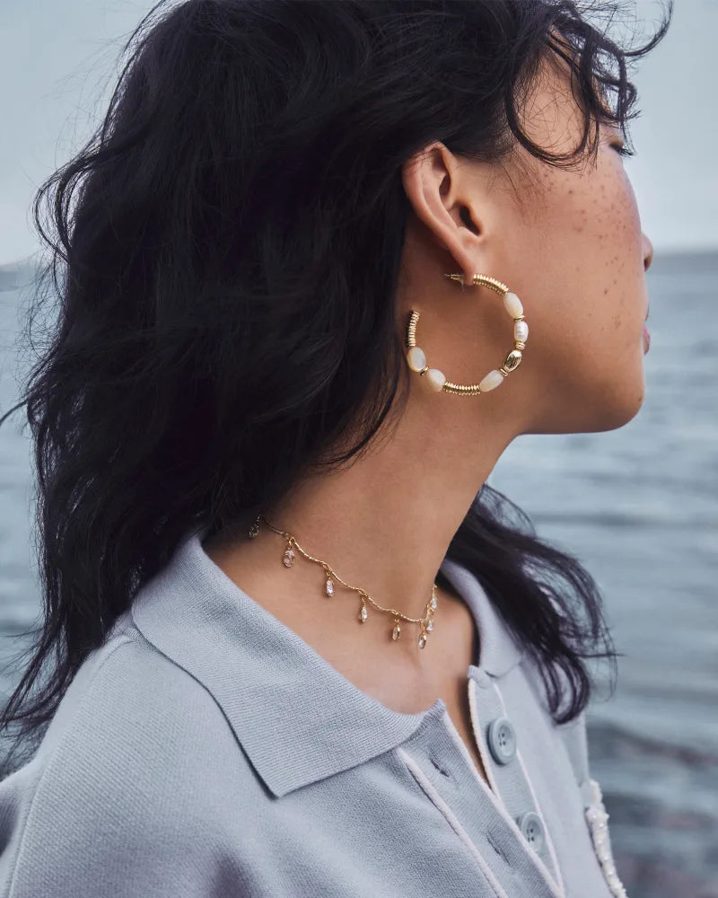 KS Melody Beaded Hoop Earrings