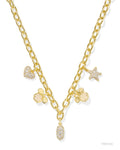 KS Mickey Minnie Charm Necklace
