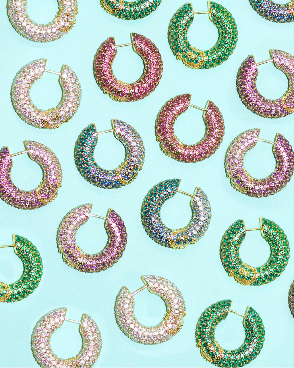 KS Mikki Pave Hoop Earrings