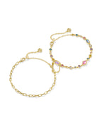 KS Mini Elisa Abbie Set of 2 Delicate Chain Bracelets