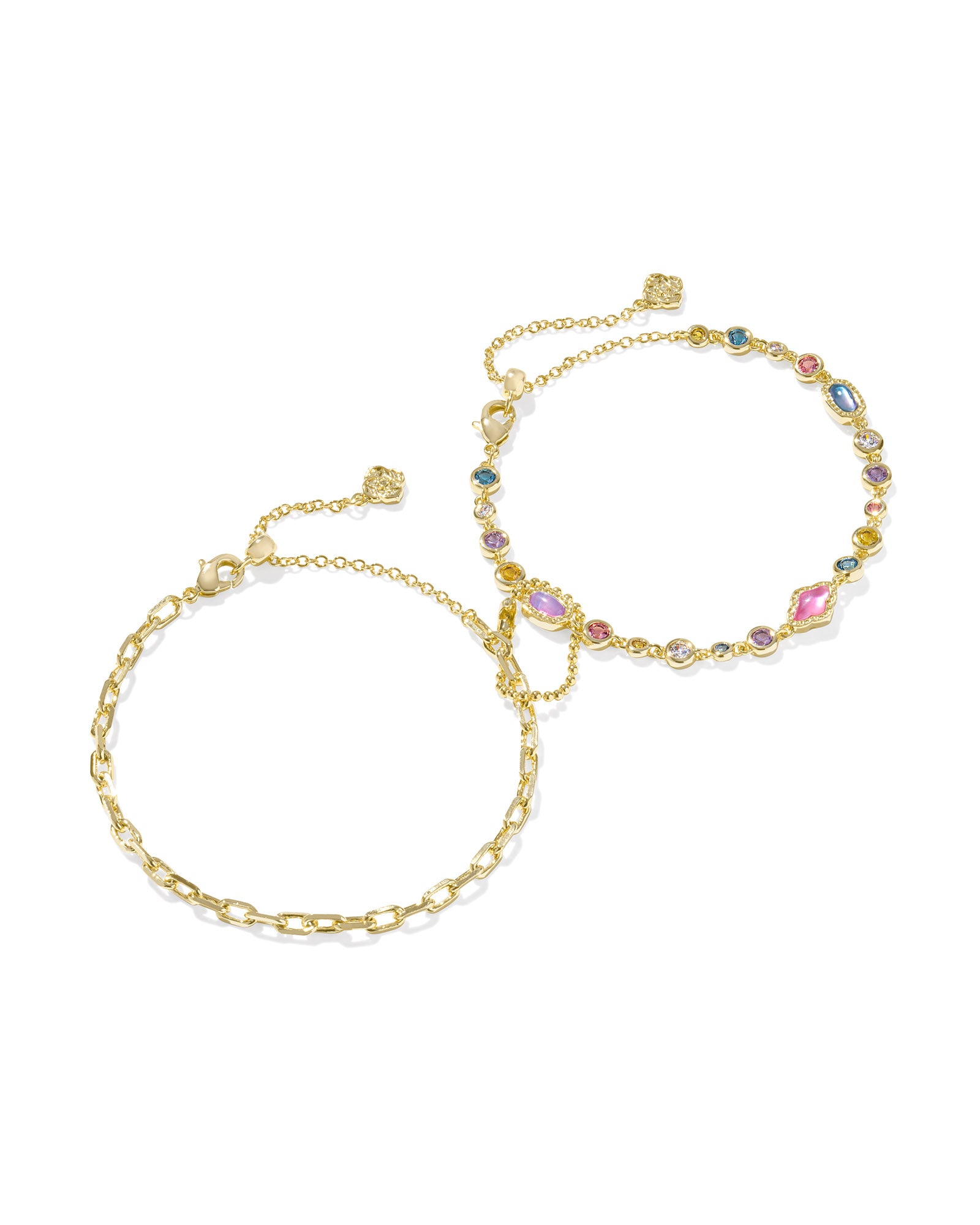 KS Mini Elisa Abbie Set of 2 Delicate Chain Bracelets