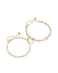 KS Mini Elisa Abbie Set of 2 Delicate Chain Bracelets