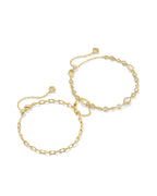 KS Mini Elisa Abbie Set of 2 Delicate Chain Bracelets