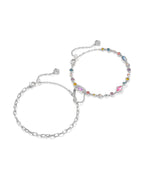 KS Mini Elisa Abbie Set of 2 Delicate Chain Bracelets