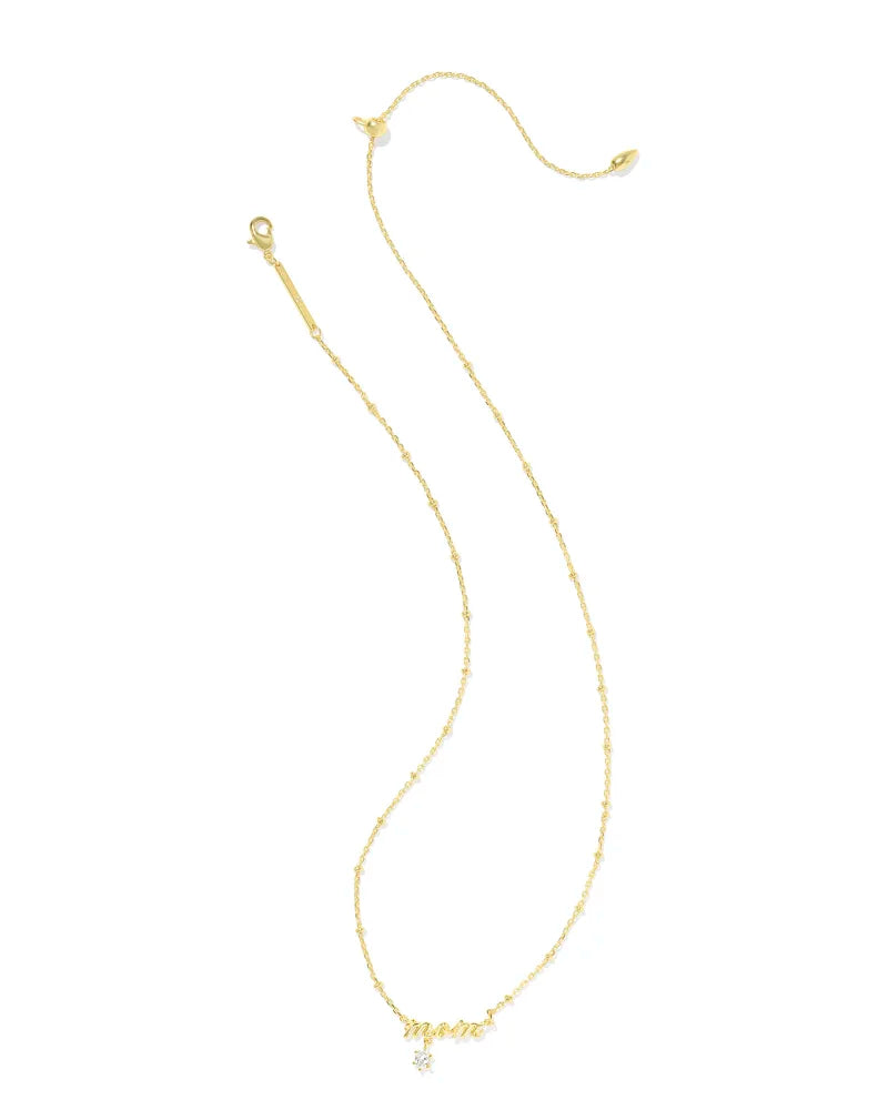KS Mom Crystal Short Pendant Necklace