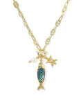 KS Parker Fish Long Charm Necklace