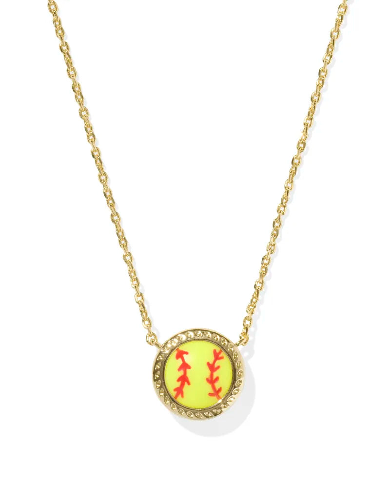 KS Softball Short Pendant Necklace