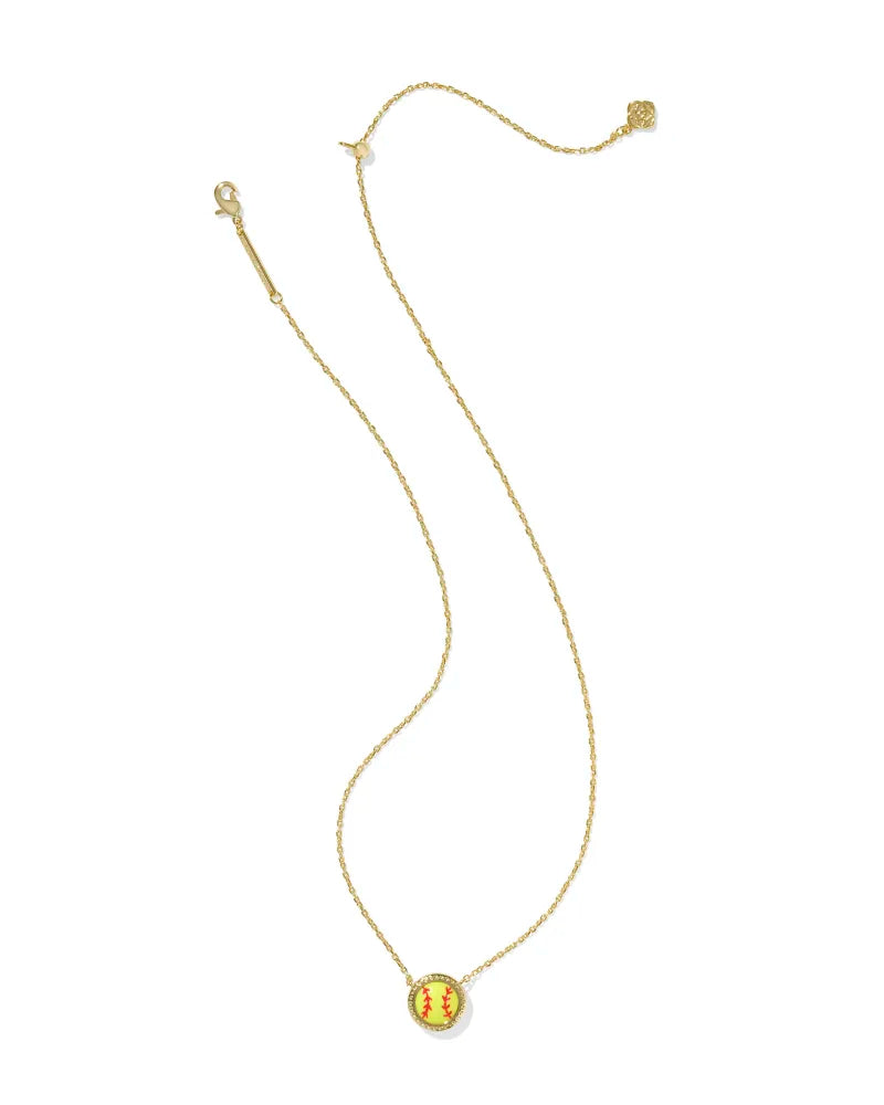 KS Softball Short Pendant Necklace