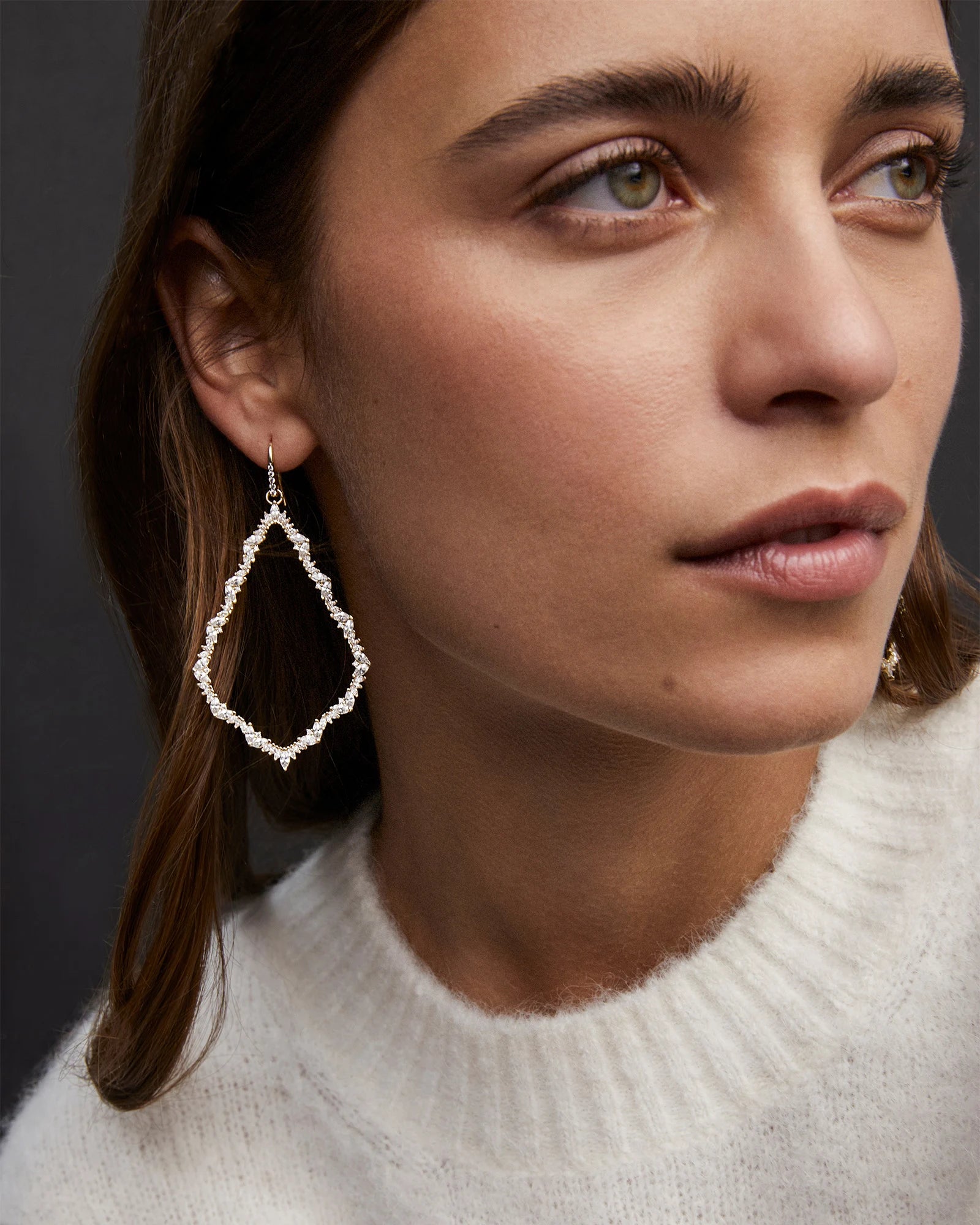 KS Sophee Crystal Open Frame Earrings