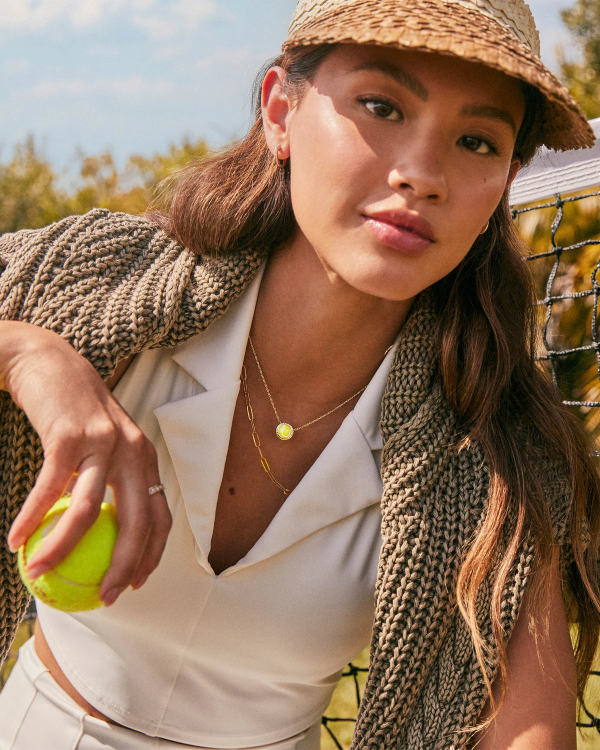 KS Tennis Pendant Necklace