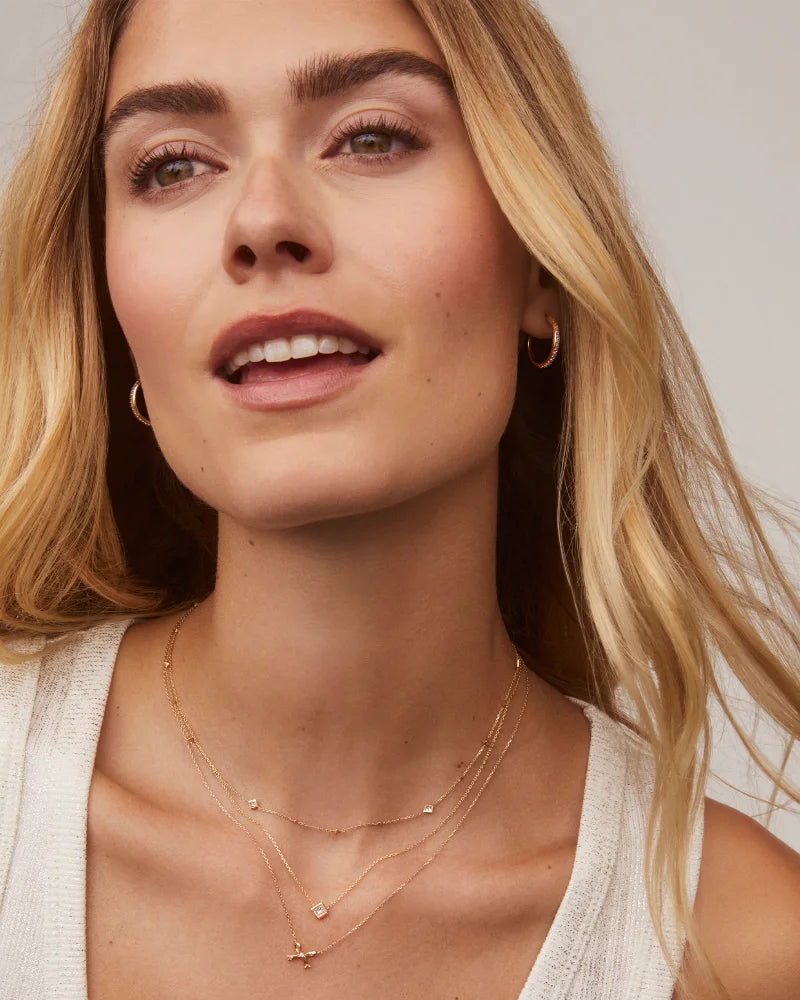 KS 14k Diamond Accent Bow Necklace