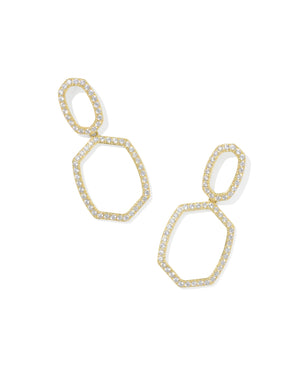 KS Daphne Pave Open Frame Earrings