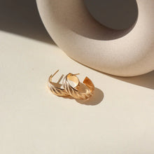 Load image into Gallery viewer, TKN Little Ripples Hoop Earrings

