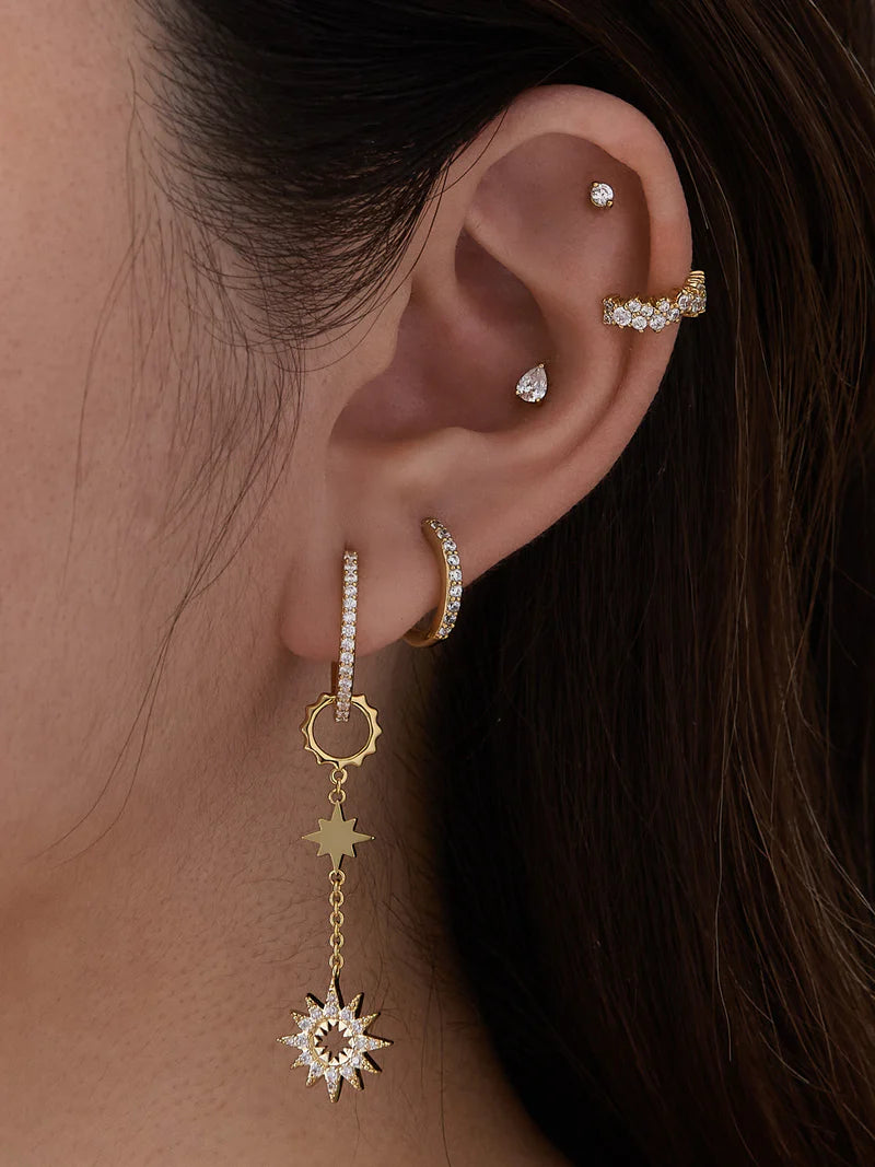 WCO Classic 10mm Pave Hoop Earrings