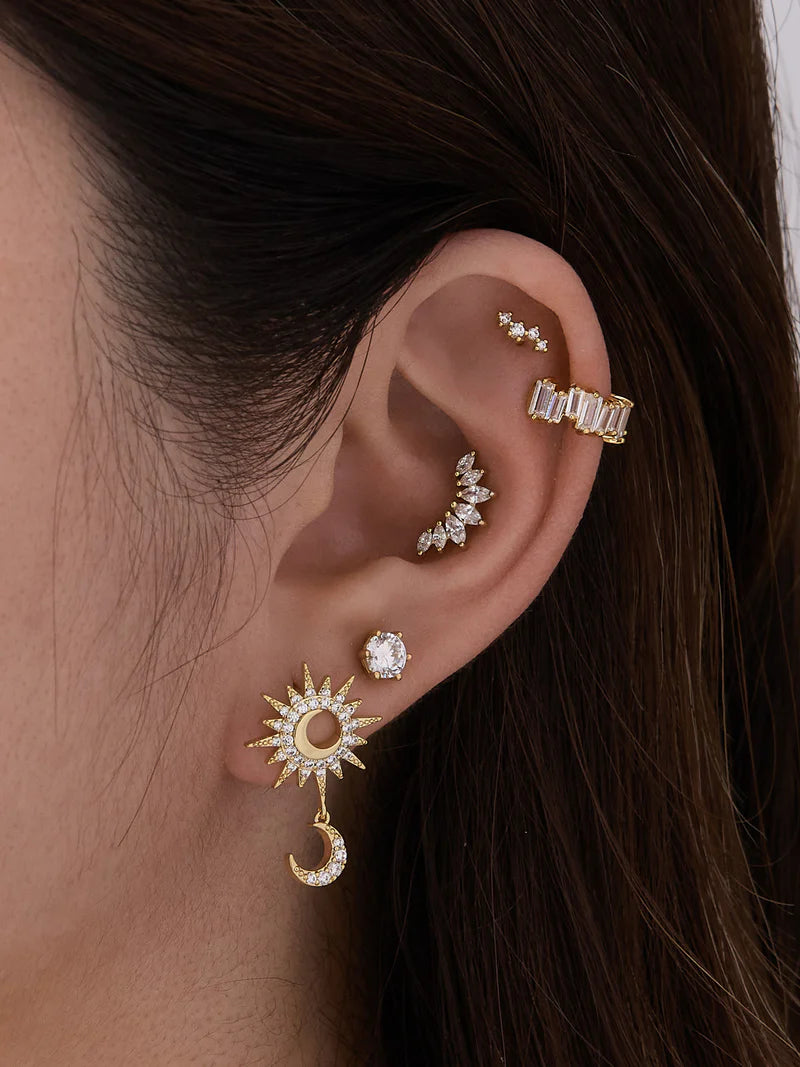 WCO Sunrays Barbell Earrings
