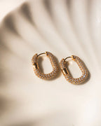 LAJ XL Pave Chian Link Hoops