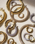 LAJ Pave Baby Amalfi Hoops