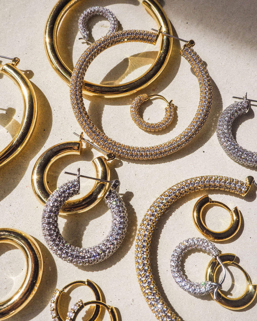 LAJ Pave Baby Amalfi Hoops