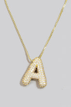 Load image into Gallery viewer, Pave Bubble Initial Necklace
