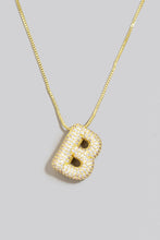 Load image into Gallery viewer, Pave Bubble Initial Necklace
