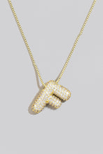 Load image into Gallery viewer, Pave Bubble Initial Necklace
