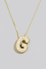 Load image into Gallery viewer, Pave Bubble Initial Necklace
