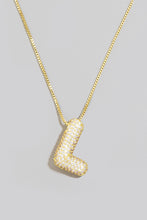 Load image into Gallery viewer, Pave Bubble Initial Necklace
