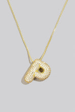 Load image into Gallery viewer, Pave Bubble Initial Necklace
