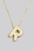 Load image into Gallery viewer, Pave Bubble Initial Necklace
